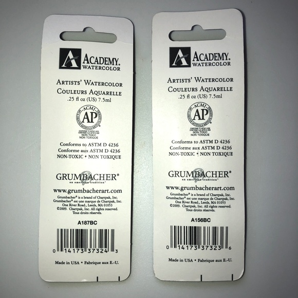 GRUMBACHER ACADEMY Watercolor Set of 15 .25 oz/ 7.5 ml Tubes NEW! - Picture 7 of 15